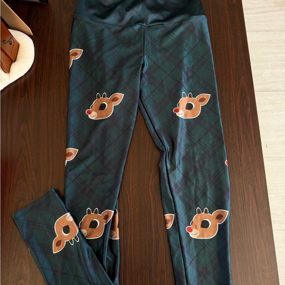 GOLDSHEEP Reindeer Print Leggings